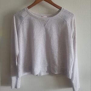 Victorias Secret cropped lace detailed top Women's small cream colored